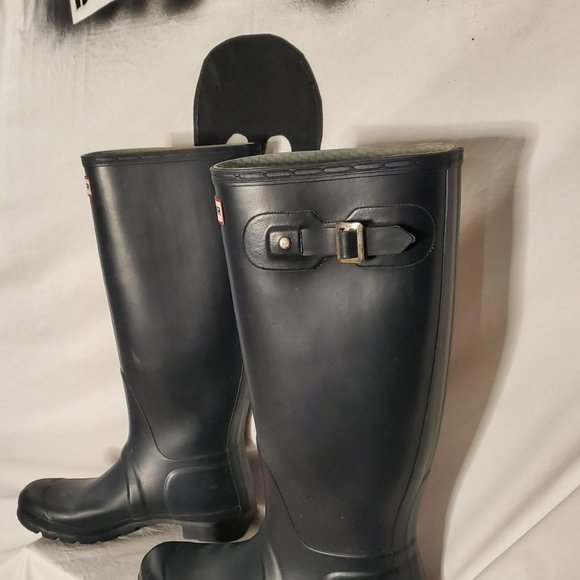 Hunter Original Tall Rain Boots Black Matte SzUS9/UK7/EU40-41 - Picture 9 of 11